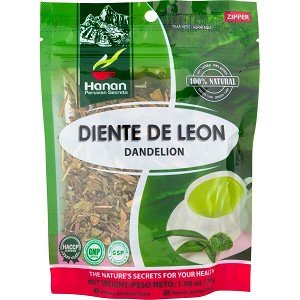 Hanan Dandelion Loose Leaf Tea (Diente de Leon) – Herbal Tea 1.1 oz (30 g) Dandelion Leaves from Peru